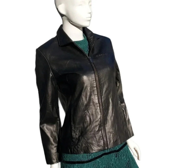 NWT Reed Genuine Leather Black Womens Jacket Small - Picture 6 of 16